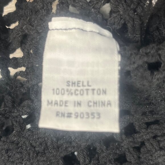 Rebellion Crochet Tank Top Womens Large Black New WOT Summer - Picture 6 of 7